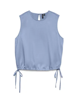 VERO MODA - VMMIRA SL SHORT TOP WVN Brunnera Blue - Gr. - L