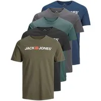 Jack & Jones Print-Shirt Bedrucktes T-Shirt aus Baumwolle (5er-Pack)