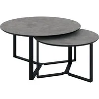 HELA Couchtisch MASSA (Set, 2-St), 2er Set, Gestell rechteckig, Melamin mit Schweizer Kante