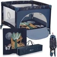 lionelo Laufgitter BONNIE (Set), Große Fläche, Seiteneingang, leicht klappbar, Transporttasche