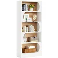 Tribesigns Bücherregal mit 5 Ebenen, 180 cm hoch, freistehendes Bücherregal mit Ablagen