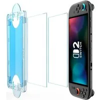 Forrlite Panzerglas für Nintendo Switch 2 Modell 2025 [2 Stück] Schutzfolie Zubehör Nintendo (9H Härte 2.5D[Hohe Auflösung][Anti-Bläschen][Anti-Kratzen], Displayschutz Schutzfolie mit Rahmen Kompatibel mit Nintendo Switch 2)