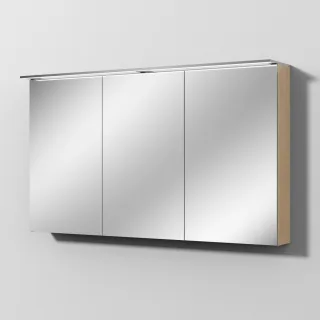 Sanipa Reflection Spiegelschrank MALTE 130 mit LED-Aufsatzleuchte, Eiche-Nordic SD15748