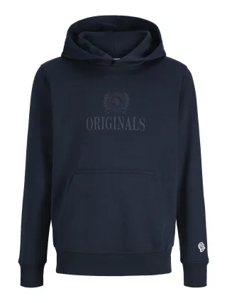 JACK&JONES - JORFREDERIKSBERG MONOGRAM SWEAT HOOD JN Blau - Gr. - 152