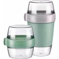 WESTMARK Lunchbox / Lunchpot inkl. Pocketbox, 2 Stück, mint-grün, Kunststoff (PP,ABS,SAN,TPE), (Set), Set, spülmaschinengeeignet