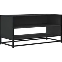 vidaXL TV-Schrank TV-Schrank Schwarz 91x40x46 cm Holzwerkstoff und Metall (1-St)