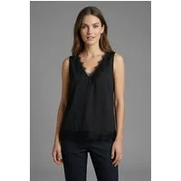 FREEQUENT Spitzentop FQBICCO-TOP mit Spitzen-Häkel--Details