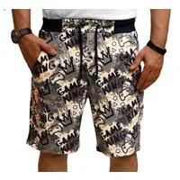 RMK Shorts Herren Short kurze Hose Sommer Bermuda mit Print Gamer Game Elastikbund mit Tunnelzug