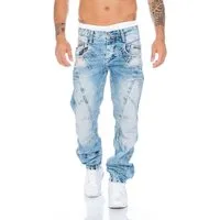 Cipo & Baxx Regular-fit-Jeans Herren Jeans Hose mit ausgefallener Nahtstruktur Jeanshose mit aufwendiger Nahtverzierung
