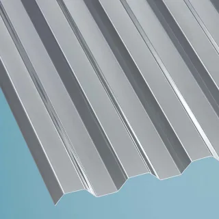 Polycarbonat Lichtplatte | Thermic | Spundwand | 76/18 | 0,8 mm | Breite 1040 mm | grau