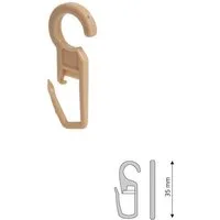 Liedeco Faltenclip, Gardinen, Vorhänge, (Set, 10-St), Faltenlegehaken, für Gardinenringe Öse 10 mm