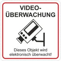 Hermann Schütz Aufkleber Aufkleber Videoüberwachung ... 65 x 65 mm
