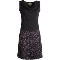 Vishes Sommerkleid Kleid Blumen-Muster, Wasserfall-Kragen und Taschen Hippie, Ethno, Goa, Elfen Style