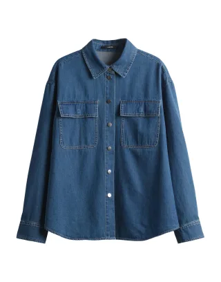 someday - Overshirt - Zaddison blau - Gr. - 42