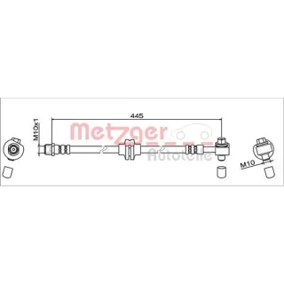 Metzger Bremsschlauch vorne rechts Opel Zafira Tourer C 4111952