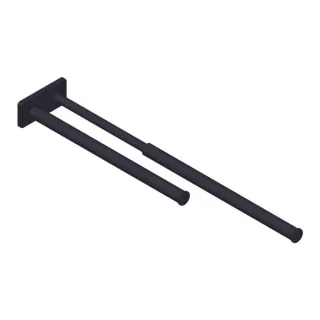 Giese Handtuchhalter 90116-14 doppelt, Länge 325 - 510 mm, schwarz matt