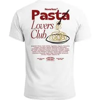 Neverless Print-Shirt Herren T-Shirt Backprint Pasta Lovers Club Nudeln Italien Grafikshirt mit Print
