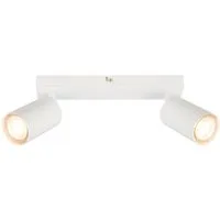 B.K.Licht LED Deckenleuchte BKL1630, LED wechselbar, 2700K - Extra-Warmweiß, Deckenleuchte 25,5 cm Weiß je 2W, je 450lm GU10 Wohnzimmer Flur