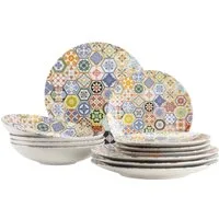 MÄSER Tafelservice AMARANTE, Geschirr-Set, Keramik (12-tlg), 4 Personen, Keramik, Teller Set