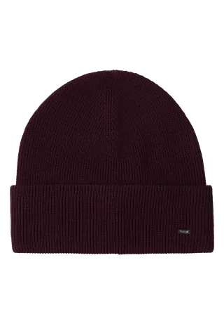 CECIL - Beanie in Unifarbe berry red - Gr. - ONE SIZE