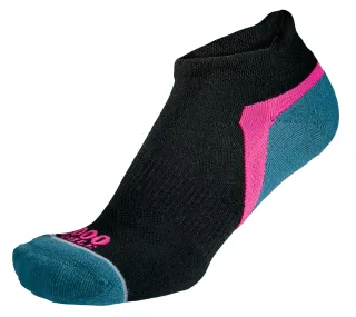1000 Mile - Herren Aktive Niedrigschnitt Repreve Gepolsterte Sportsocken - Schwarz / Blaugrün