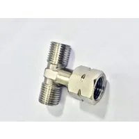 Phönix Germany Anschlussstück T.Stück, (1-tlg), T-Stück Abzweig Doppelanschluss 1/4LH Verbinder für Gasschlauch Regler
