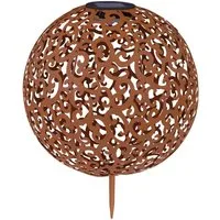 GLOBO LIGHTING LED Solarleuchte SOLAR, LED fest integriert, Warmweiß, Solarlampe für Garten, Toller Lichteffekt, Solarkugel mit Erdspieß