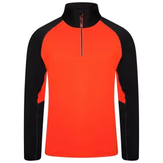 Dare 2B - "Fuser" Thermo-Top mit halbem Reißverschluss für Herren (Knallrot/Schwarz)