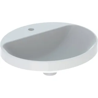 Geberit VariForm Einbauwaschtisch, oval mit Hahnlochbank, 50x40cm, ohne Überlauf, 500715012 500715012