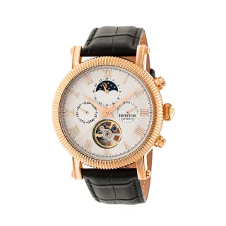 Heritor Automatik Winston Semi-Skelett Lederarmbanduhr