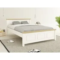 OTTO home Massivholzbett ERIKK', Made in Europe, optional mit Schublade, Massivholz Kiefer (FSC® zertifiziert), in mehreren Größen, Landhausstil mit Kassettenoptik