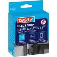 tesa Insektenschutz-Tür Klemm-Adapter-Set - Tür-Klemme, Montage KIT, (Packung, 3-St., Adapter für FALT Fenster-türen), INSECT STOP einfache Montage, ohne Bohren oder Schrauben