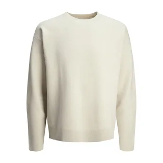 Jack & Jones Pullover Bradfort Strick Rundhals Beige