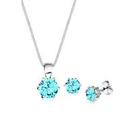 Elli Schmuckset 925 Sterling Silber, mit Kristallen von Swarovski®