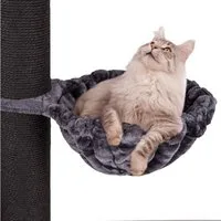 Happypet Kratzbaum, 600g Plüsch, ca. Ø 45 cm, Belastbar bis 15 kg