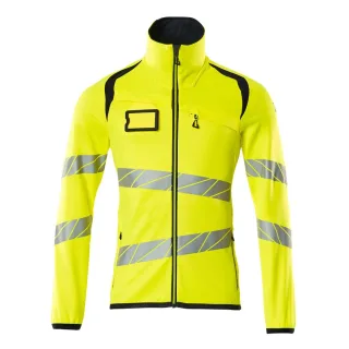 MASCOT Herren Fleecepullover mit Reißverschluss ACCELERATE SAFE Hi-vis Gelb / Schwarzblau S - 19103-315-17010-S