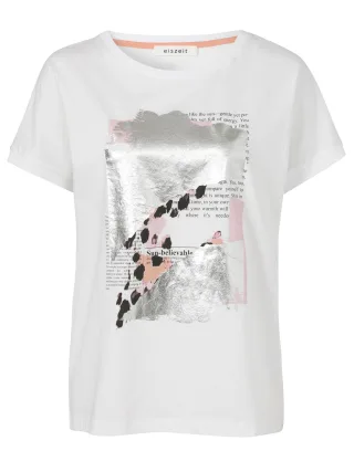 eiszeit - T-Shirt Rundhals 1/2 Arm Druck Motiv white multicolor - Gr. - 50