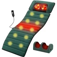 BBWL Massagematte für Schultern Nacken Rücken Hüfte mit Memory Foam, 155×50×3cm, 3-stufige Wärmefunktion, verstellbare Intensität