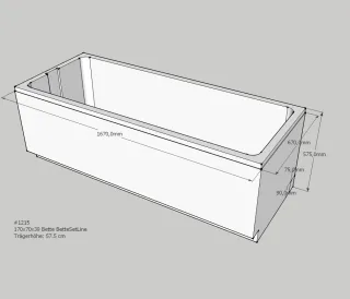 Neuesbad Wannenträger für Bette Set Line 170x70 SW13583