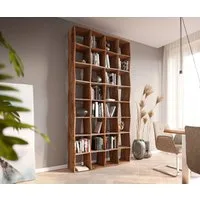 DELIFE Standregal Live-Edge, Akazie Natur 240x120 cm Massiv Baumkante