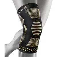 LA CUTE Kniebandage 1 Paar Kniestütze Cooper Stabilität Gelenkschutz Sport & Alltag (Kniebandagen Set für Sport, Fitness & Alltag, 2er-Set Kniebandagen Kupfer, Kompression & Stabilisierung), Kniebandagen Kupfer, 2er-Set, stabilisierend & atmungsaktiv