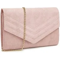 Miss Lulu Clutch Damen Elegante Abendtasche Umschlag Umhängetasche Crossbody mit Kette