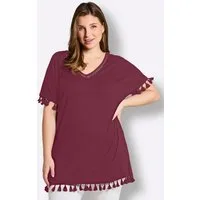 Sheego Strandkleid Longshirt Kurzarm