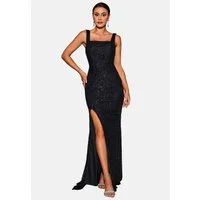 Moda Minx Jerseykleid Freya Long Slit Dress mit wunderschönem Rückenausschnitt