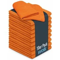 wolk Universaltuch (fusselfrei und frotteeartig) Mikrofasertuch (Polyester, 40x40 cm, 10er-Set, hygienisch auf 90° waschbar)
