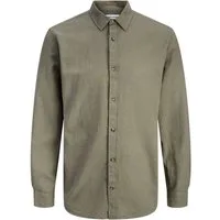 Jack & Jones Langarmhemd JJESUMMER LINEN BLEND (1-tlg)