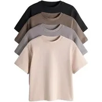 The Set T-Shirt The Set Oversized Fit T-Shirts, 4er-Pack (4-tlg)