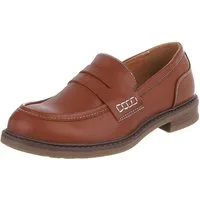 Ital-Design Damen Loafer Pennyloafer mit Blockabsatz Slipper (91742624) Blockabsatz Mokassins in Camel