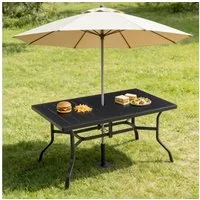 Thanaddo Tischelement Gartentisch – Quadratischer Eisentisch, geeignet für Gärten, Balkone.