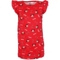 Disney Pyjama Disney Minnie Maus kurzarm Schlafshirt Nachthemd Schlafkleid 100% Baumwolle, Gr. 98 bis 128